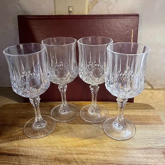 Longchamp Clear. 4 Wine or Sherry lGobletCristal’ D’Arquse ( Duaand ) - Picture 9 of 9